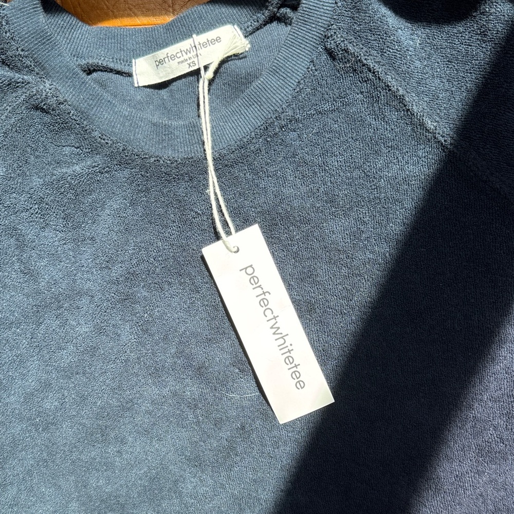 perfectwhitetee Navy Blue Crewneck Sweater - Picture 3 of 3